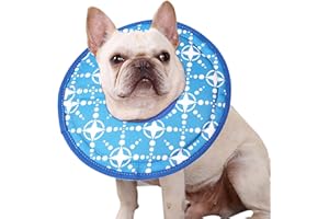 Aberatail Soft Dog Cones for Large Medium Small Dogs After Surgery, Adjustable Soft Cone Collar, Recovery Collars to Prevent Pets from Wounds and Rashes with Hook & Loop and Drawstring (Medium)