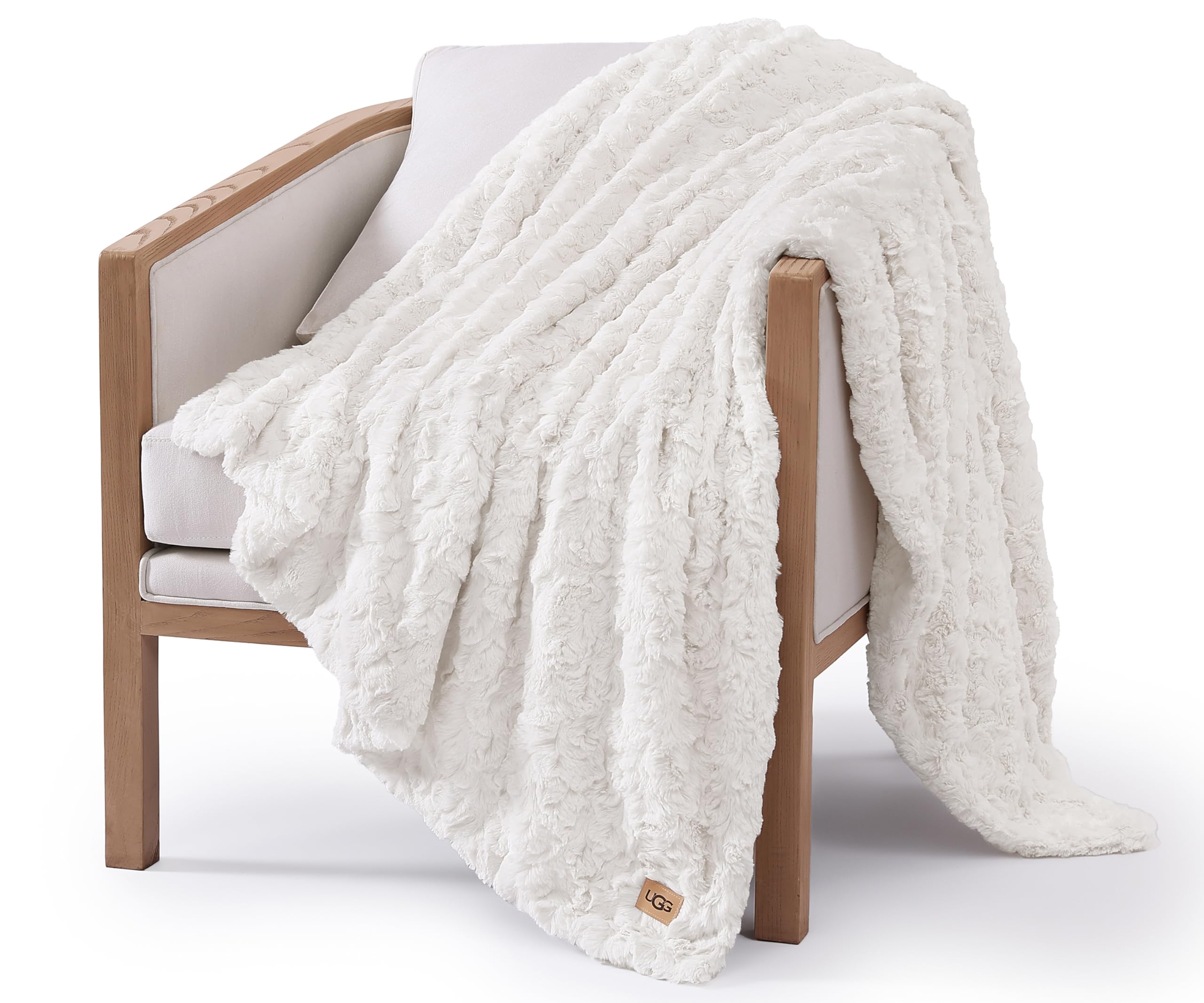 Photo 1 of UGG Faux Fur Throw Blanket, Luxury Cozy Soft Throw for Couch, Double-Sided Soft Plush Cozy Blankets