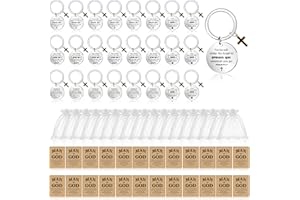 LTEIWFPE 24 Sets Man of God Keychains Bulk Christian Gifts Keychain for Men Bible Verse Keyring with Cards Religious Church B