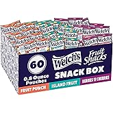 Welch's Fruit Snacks, Fruit Punch & Island Fruits & Berries 'N Cherries Snack Box, Gluten Free, 0.8oz Snack Packs (Pack of 60)