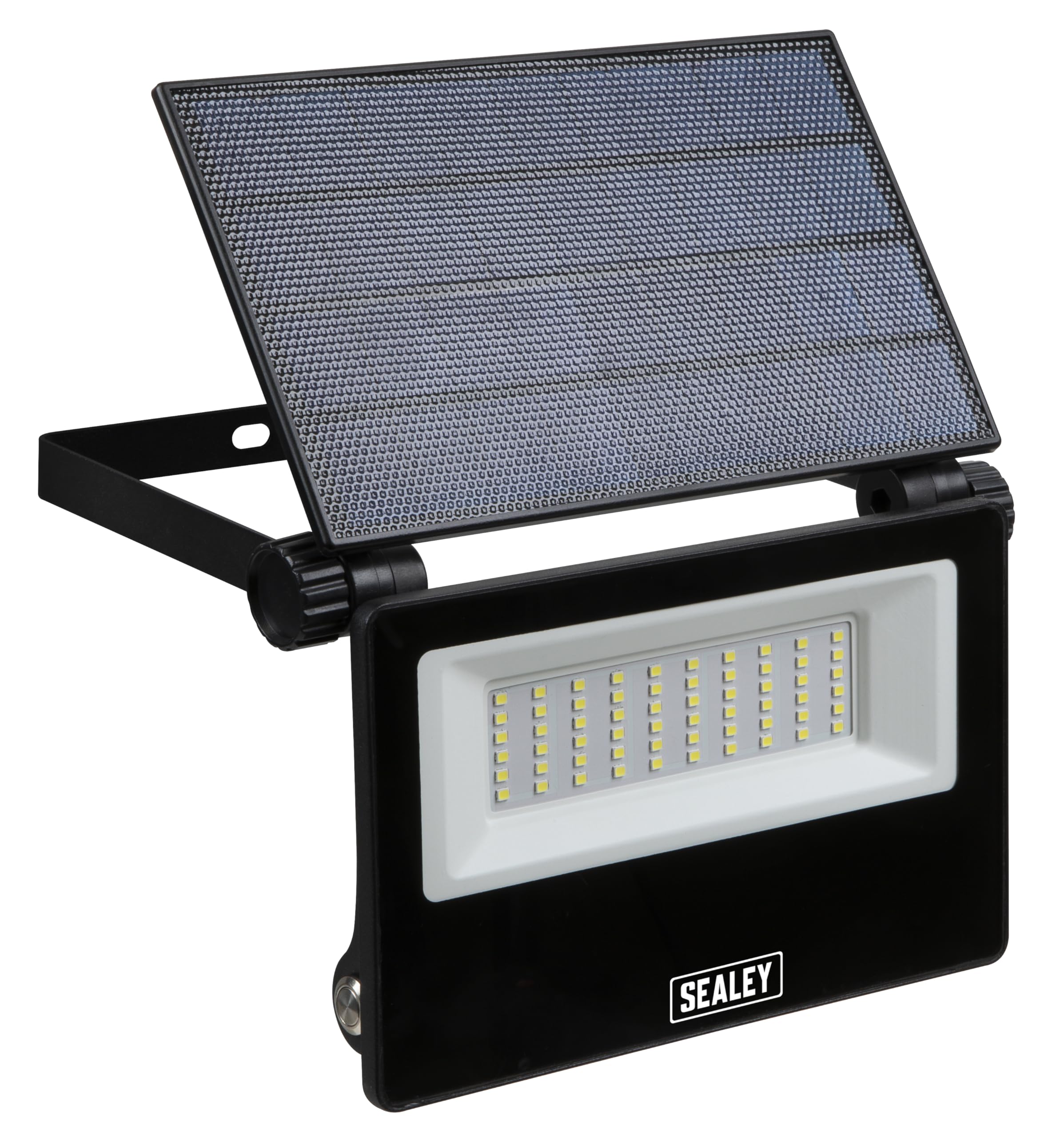 Sealey 30W SMD LED Extra-Slim Solar Floodlight with Wall Bracket, 3000lm, IP65, PIR Motion Sensor - LED30S
