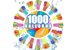 EOQIFJM Water Balloons Quick Fill Bulk – 1000 Pack Refill Kit, Fast Fill & Self-Sealing Water Bombs for Kids & Adults,Outdoor Summer Games,Pool, Party & Backyard Fun
