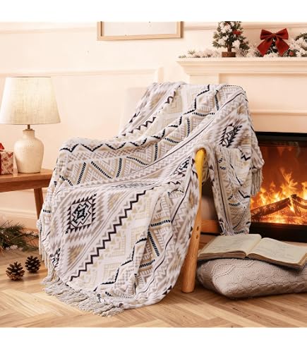 Cuiforest Boho Reversible Throw Blanket - 50x60 Inches, 85% Polyester 15% Cotton, Colorful Bohemian Tapestry For Couch & Bed - View #11