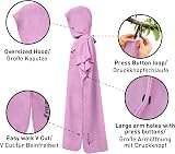 Fit-Flip Microfibre Changing Robe Lilac M Hooded Poncho Quick Dry view 2