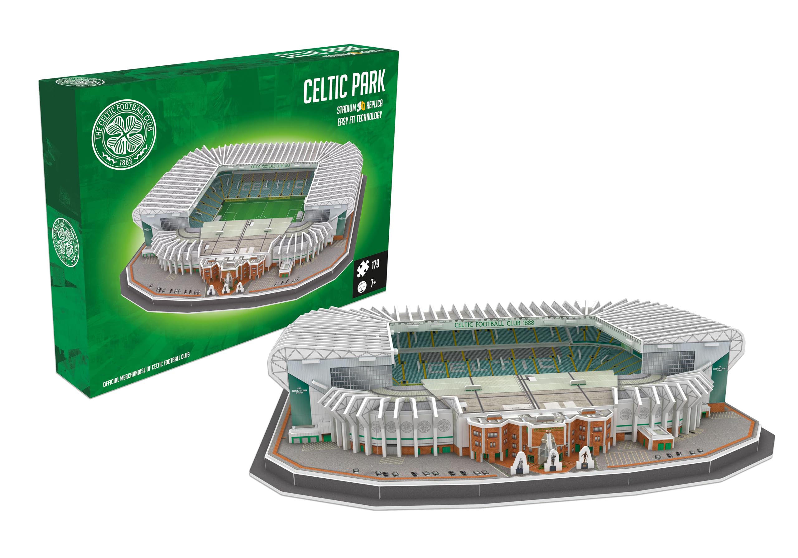 Pro-Lion 3D Jigsaw Puzzle of Celtic Park Stadium - 73 Pieces | Home of Club Celtic | Scottish Premiership FC Football Gifts for Age 7+