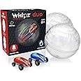 USA Toyz Whipz Duo Micro Racers Toy Cars for Kids - 2pk Mini Keychain, Glow in The Dark LED Fast Pocket Racers Fidget Toys, 2 Mini Cars with 2 Racing Stunt Balls, 2 Clips, and 2 USB Chargers