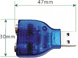 zdyCGTime 2-Pack Blue USB A Male to Dual PS/2 Female Adapter Keyboard Mouse view 6