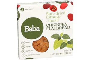 BABA SMALL BATCH Organic Chickpea Flatbread (Sun-Dried Tomato & Basil)