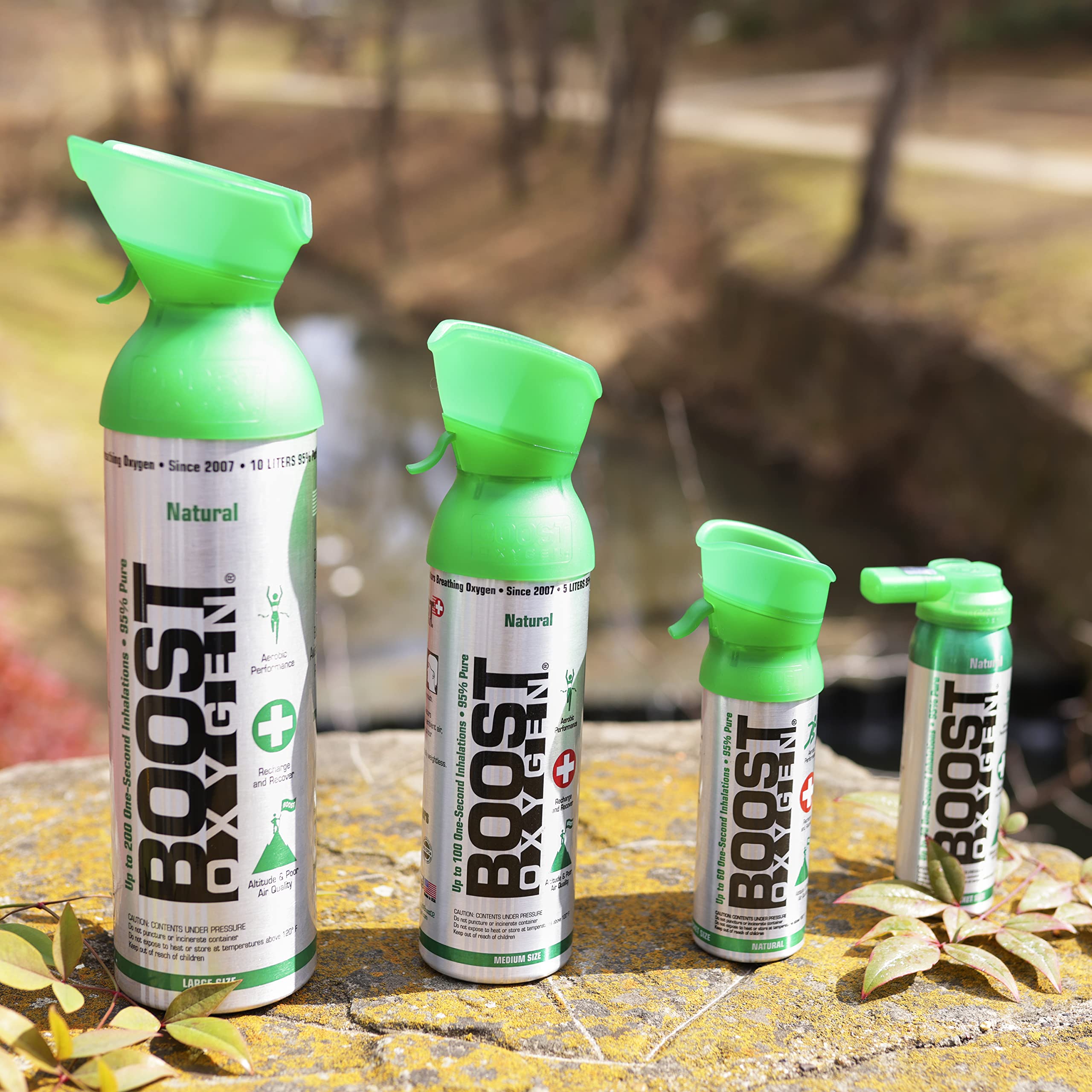 Boost Oxygen 10 Liter Canister Large All Natural Oxygen Boost Variety Pack For High Altitudes