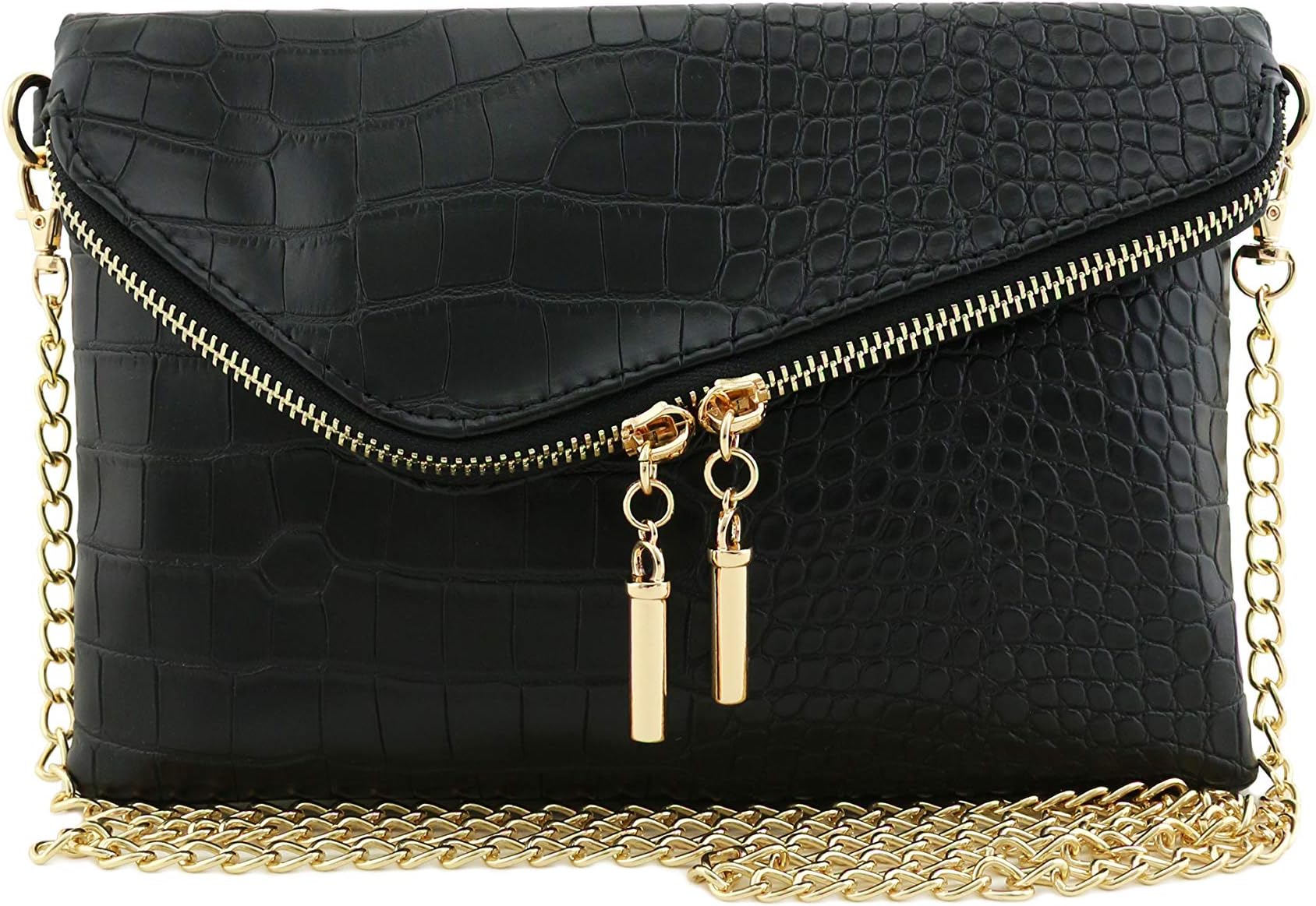 Envelope Wristlet Clutch Crossbody Bag with Chain Strap