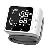 VivaGuard Wrist Blood Pressure Monitor, LCD Backlit Dispaly BP Machine Automatic Digital Portable Wrist Blood Pressure Cuff with Heartbeat Detector, 2 * 99 Memory, Carrying Case, 2 AAA Batteries