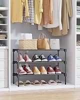 Kitsure Premium Non-Woven Shoe Rack 63 x 30 x 39 cm Black view 4