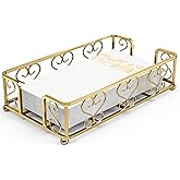 LEVIMETREE Gold Guest Towel Holder Tray for Bathroom – Napkin Organizer for Disposable Hand Paper Towels, Vanity Countertop Napkin Holder, Modern Bathroom Accessory for Guest Use and Décor