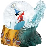 Enesco Disney Showcase Fantasia Sorcerer Mickey Mouse 85th Anniversary Waterball Waterglobe, 5.5 Inch, Multicolor