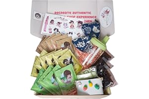 SHE BOBA Tea DIY Kit - Instant Bubble Pearl, Brown Sugar bubble, Black Tea, Matcha, Panna Cotta, Reusable Boba Cup with Straw included, Glass Bottle - Great Birthday Holiday Gift, 10 Servings, Variety Flavors