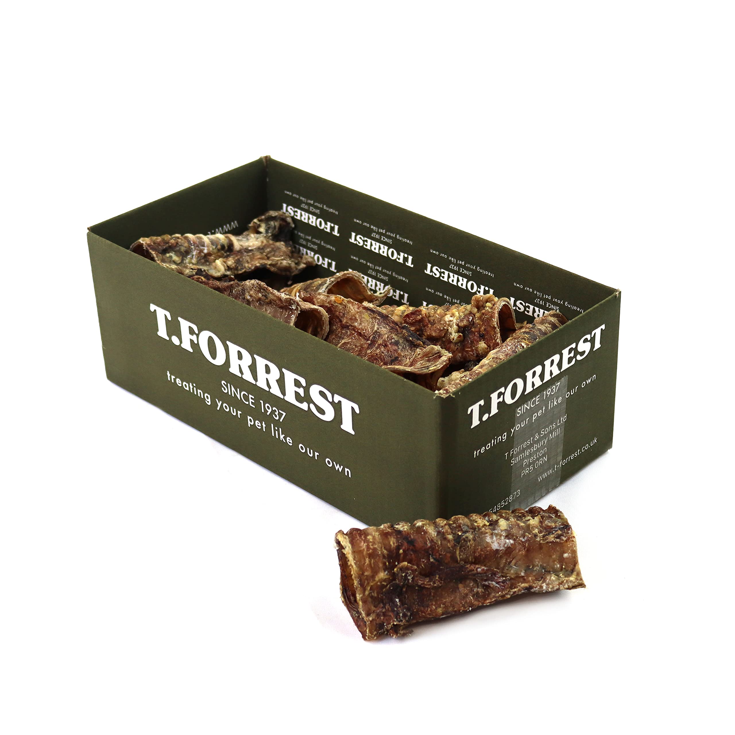 T.Forrest Buffalo Trachea for Dogs - 1kg - 100% Natural, Long Lasting Air Dried Chews