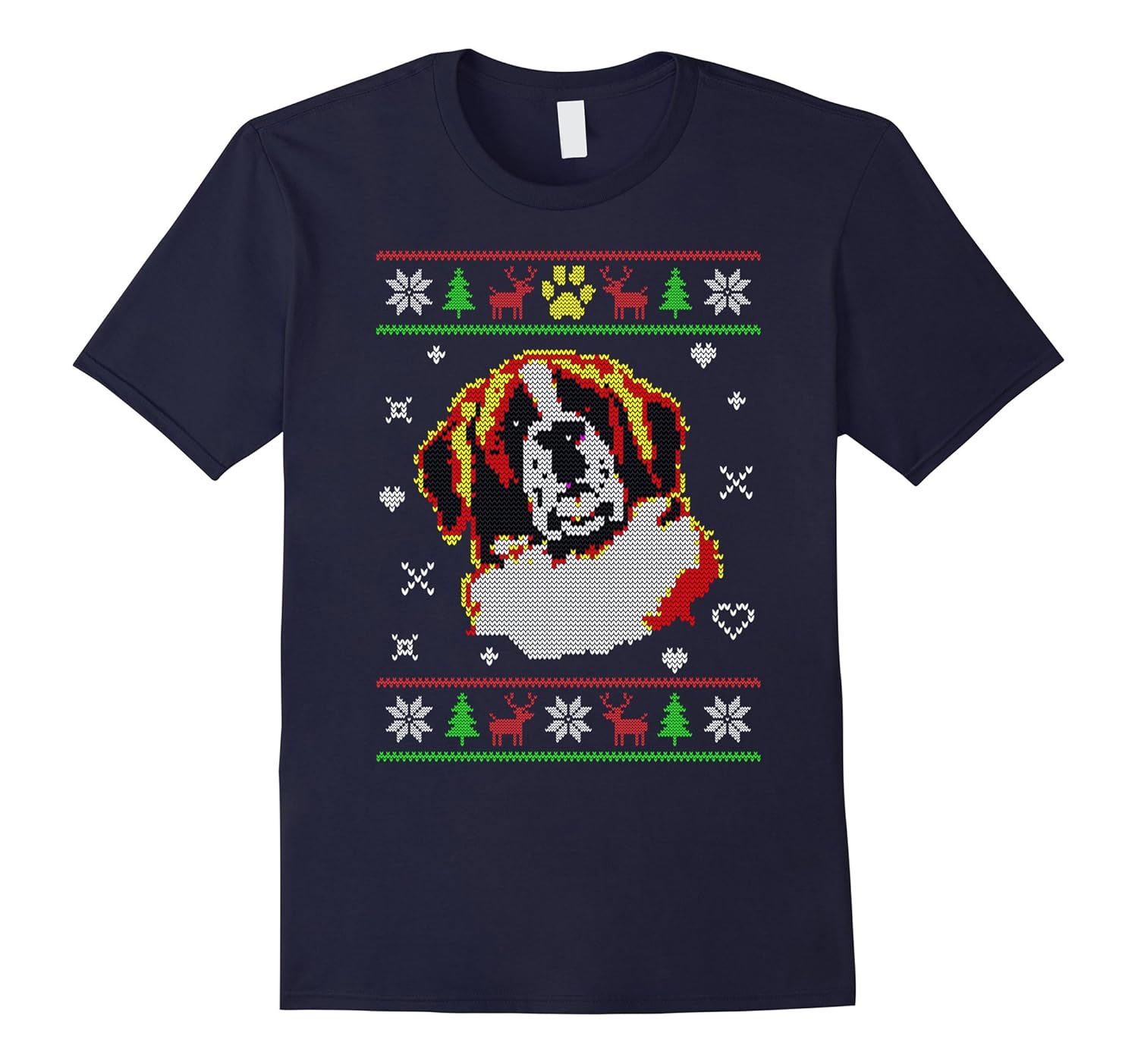 Christmas Saint Bernard Ugly Sweater Shirt Gift Dog Lovers-ANZ