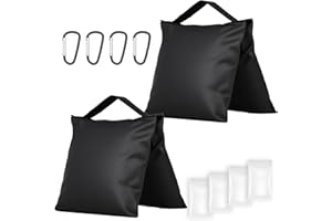 Evekea Sandbags Weight Bags for Photo Studio Photography Video Equipment, 2 Packs Empty Sandbag Set for Backdrop Stand, Photo Tripod, Canopy, Pop up Tent, Umbrella Base, Picnic Table,Fishing Chair