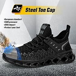 Steel Toe Shoes for Women Men Wide Non Slip