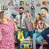 Okabay 32pc Inflatable Instruments Party Props Guitar Mic Sax Piano Drum Boom view 7