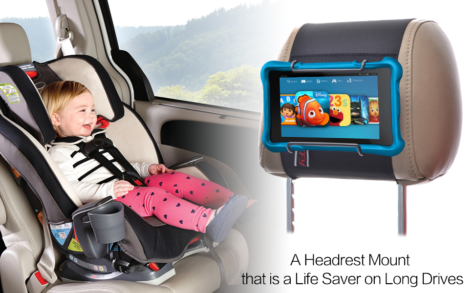 TFY Car Headrest Mount Holder for All Kindle Fire Kindle Fire HD 6