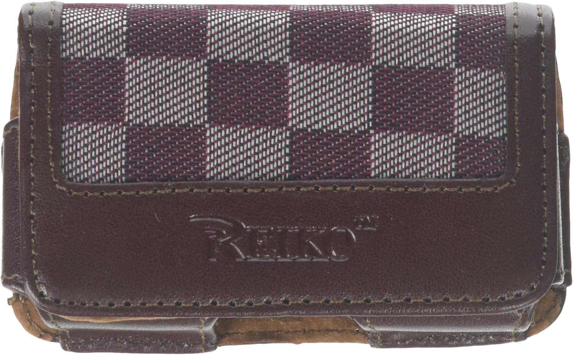 Reiko Wireless Horizontal Pouch Hp17BXs Brown 3.35"X1.75"X0.91" - Colored