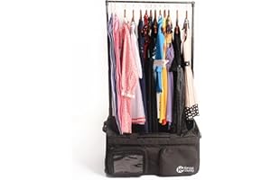 Dance Bag with Garment Rack – Collapsible Costume Rolling Duffel Bag with Wheels for Competition, Shows, Performances, Travel and More by Kendall Country – 28 inch luggage, Raven Black