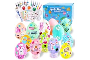 MIBOR EasterEggs EasterBasket Stuffers - 30Pcs EasterEgg Decorating Kit, EasterGifts for Kids, EasterEggs Painting Kit for Hunts Activity EasterDecoration with 4 Stickers, DIY Egg Dye Coloring Kit