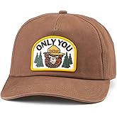 AMERICAN NEEDLE Smokey The Bear Canvas Roscoe Snapback Baseball Hat, Brown (24009A-SMOKEY-BRN)