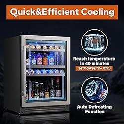 Ca'Lefort 24 Inch Beverage Refrigerator, 180 Can