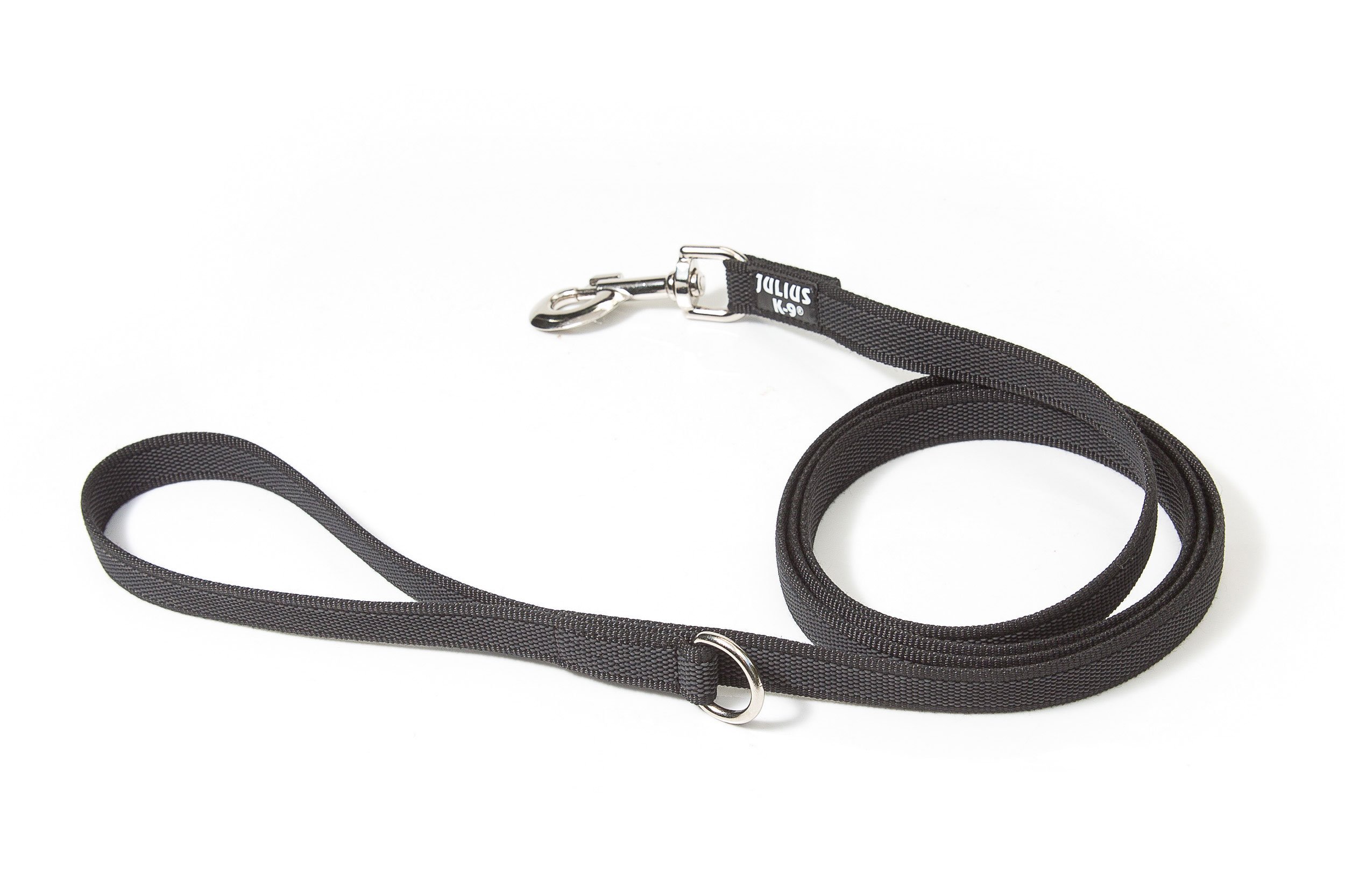 Color & Gray Super-Grip Leash with Handle, and O-Ring, 14 mm x 1,8 m, Black-Gray