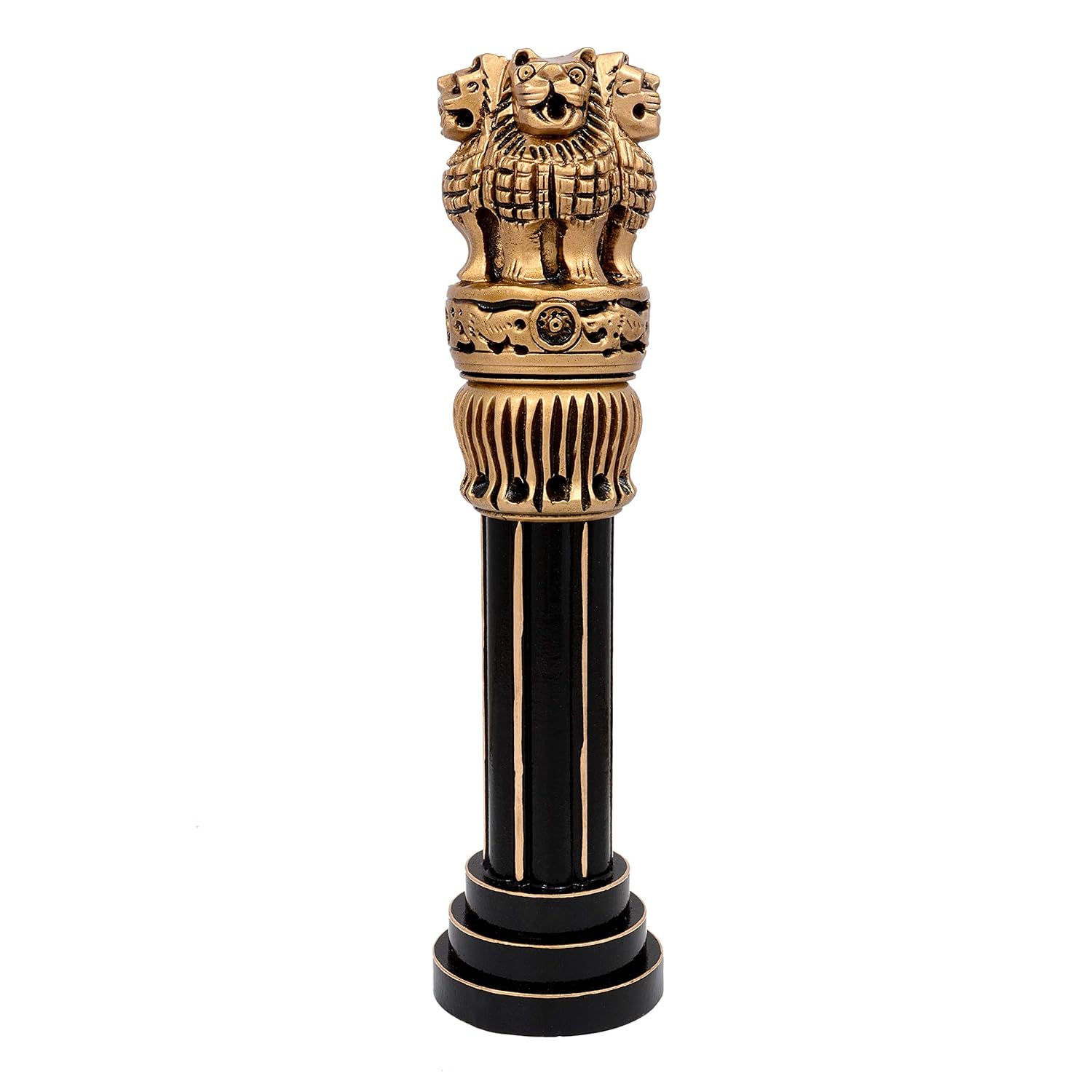 Buy Aone India Wooden Ashok Chakra Pillar Showpiece, Standard