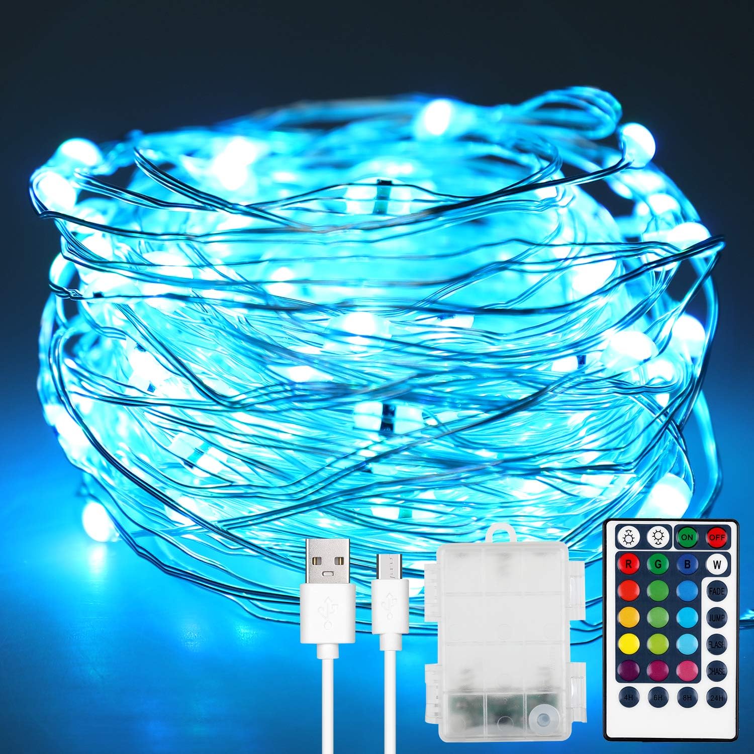 Anpro USB Fairy String Lights, Led Color Changing Fairy Lights with