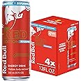 Red Bull Red Edition Sugar Free Energy Drink, Watermelon, with 114mg Caffeine plus Taurine & B Vitamins, 12 Fl Oz, Pack of 4 Cans