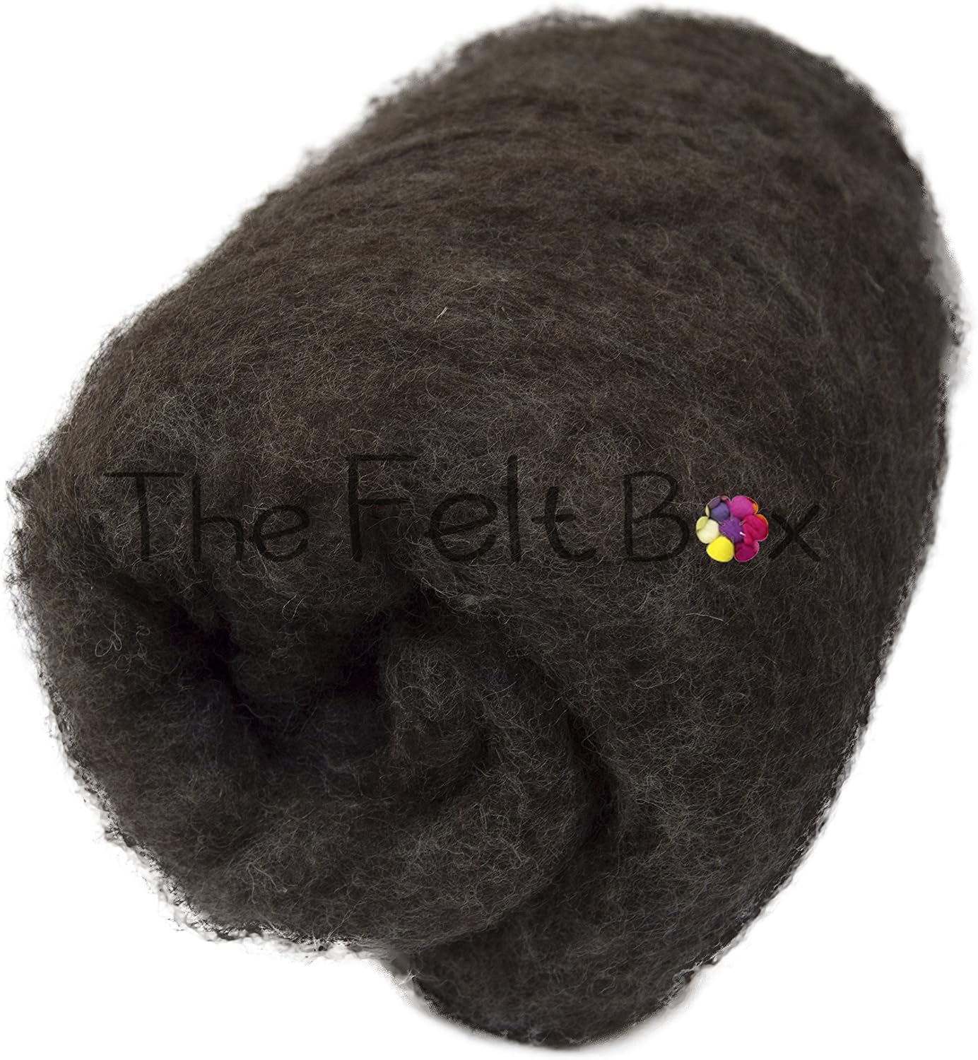 The Felt Box Core Wool Needle Felting, Carded Batt, Wool Felt Natural Brown Corriedale 200 Grams 7 Oz - Image 3