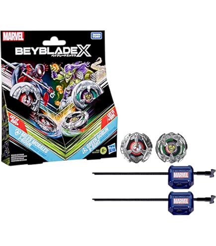 MARVEL　マーベル　パブミラー　9種セット Amazon.com: Hasbro Beyblade X and Marvel Collab Miles Morales 1