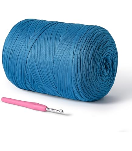 Amazon.com: Hoooked Zpagetti Yarn-Ocean Blue - Mid Blue Shades