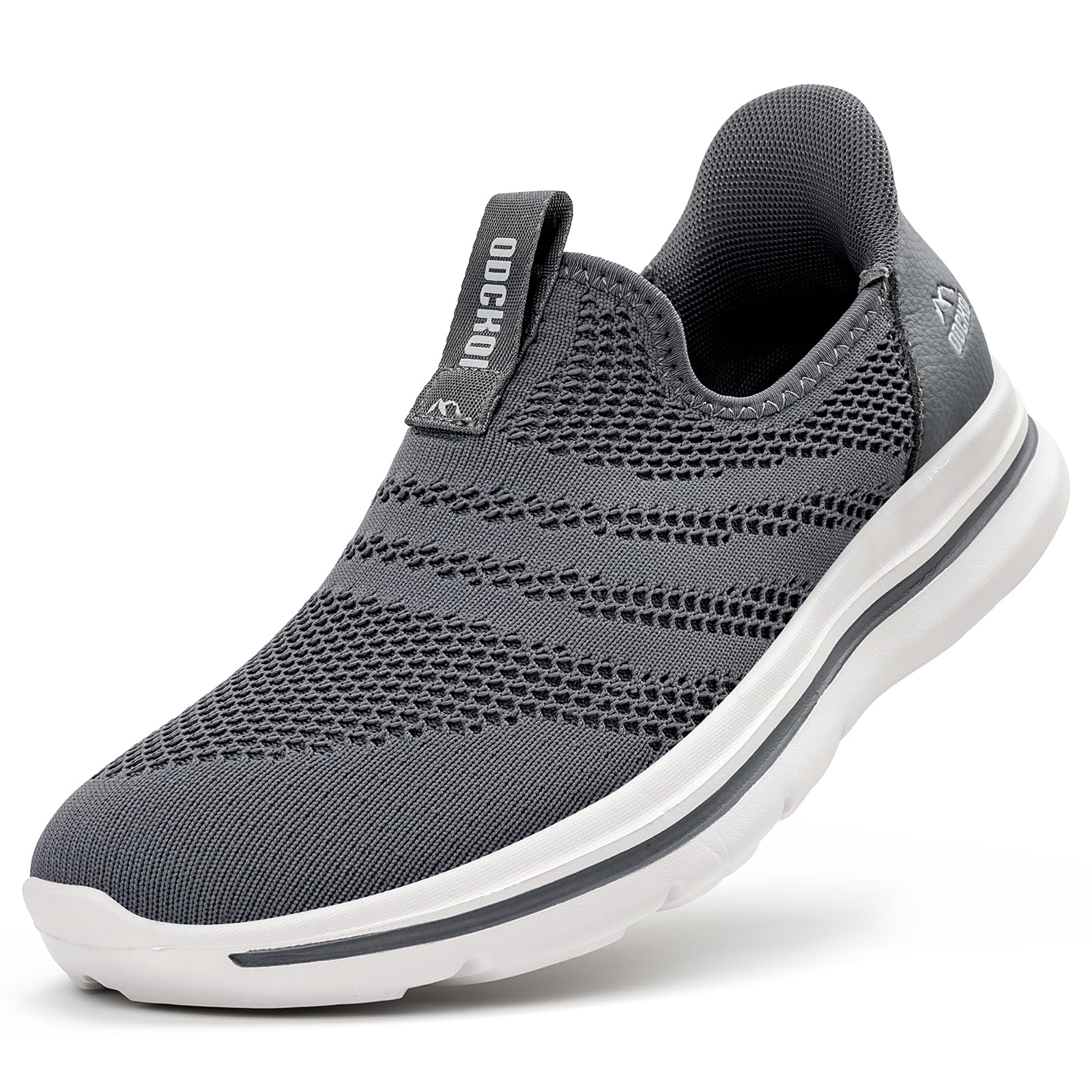 Photo 1 of ***(HEAVILY USED/ MINOR DAMAGE)***ODCKOI Men's Hands Free Walking Shoes - Slip-On Gym Sneakers with Breathable Mesh, Comfortable Casual Footwear for Travel, Office & Daily Use-HUISE-42