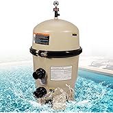 Rendrox 160340 Cartridge Pool Filter Tank Assembly-320 Square Feet 120 GPM Fit for Pentair Clean & Clear Plus Cartridge Pool Filters, Fiberglass Reinforced Polypropylene Tank Cartridge, Almond