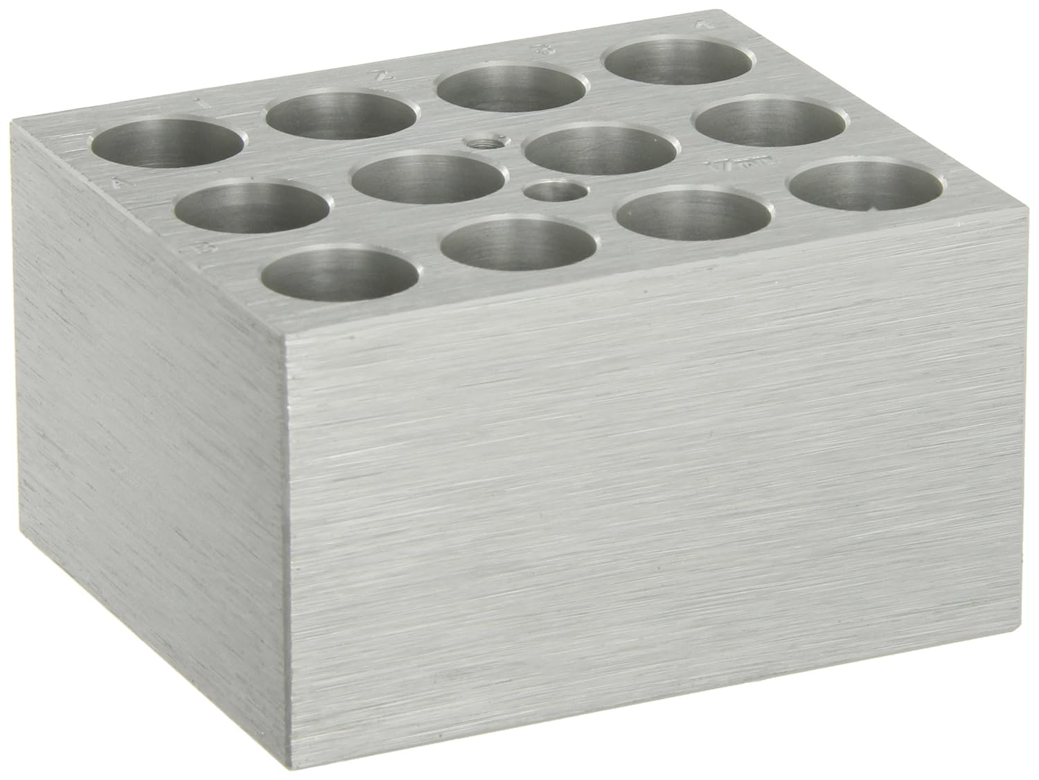 Labnet D1117 Aluminum Dry Bath Block for AccuBlock Digital Dry Bath, Holds 12 x 17mm Tube