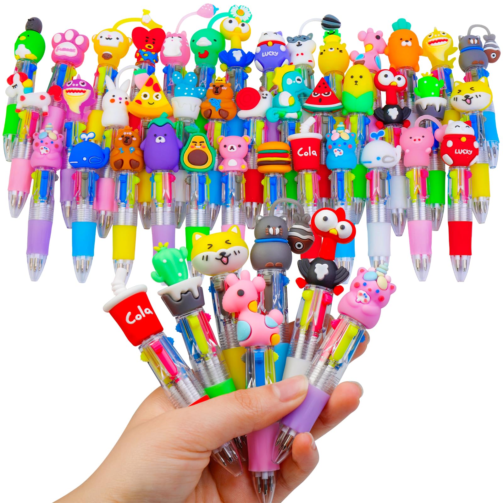 Photo 1 of ***(MISSING 11)***SZCECHRE 40Pcs Mini Multicolor Pens in One 4-in-1 Cute Pens Bulk for Kids, Ballpoint Pen for Birthdays and Children's Parties, Fun Gifts Assorted Ink Kawaii Pen