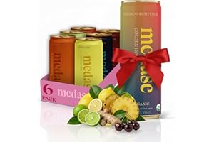 MEDASE Variety Pack Non-Alcoholic Mocktail (12oz 6 Pack) Authentic Taste, Healthy and Organic Drink, Alcohol Free Beverage, Low Calorie, Gluten Free, Vegan, GMO Free