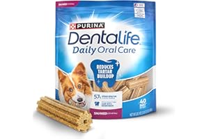 DentaLife Daily Oral Care Dog Treats for Small and Medium Dogs, Chewy Dental Treat to Freshen Breath and Fight Tartar, Chicken Flavor - 40 ct. Pouch
