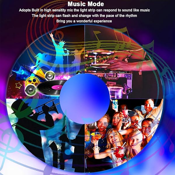 Tiras LED Compatible con AlexaGoogle Home SHOPLED 5M Smart WiFi Tira LED controlada por APP y Control Remoto Sync con Msica RGB Multicolor Luces LED para Dormitorio Cocina TV Fiesta Decoracin