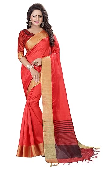 Cotton Silk with Blouse Piece Saree