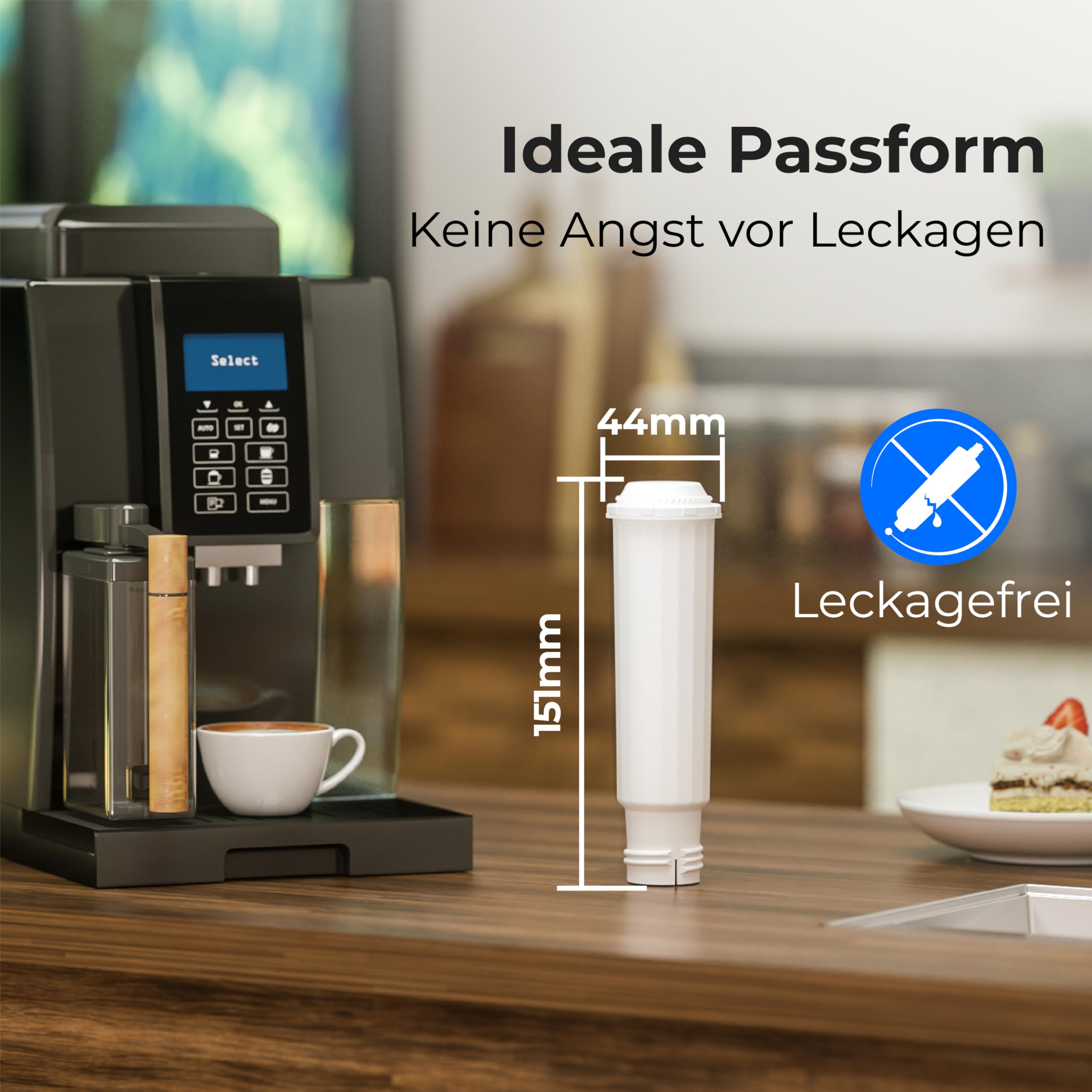 Waterdrop Kaffee Wasserfilter, Ersatz für Nivona® Wasserfilterpatrone, Melitta® Filterpatrone, Krups® F088, Kompatibel mit Krups® EA829S, Jura®, Melitta® Barista TS und Mehr, TÜV SÜD Zertifiziert (6) 4