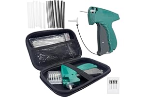 Hobanga 2027pcs Tagging Gun for Clothing - Price Tag Attacher Gun Kit for Clothes - Clothes Tagging Applicator Gun with 1 Hard Bag, 5 Needles, 1010 Black & 1010 White Fasteners