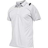 MAGCOMSEN Men's Polo Shirts Short Sleeve Quick Dry Performance Tactical Shirt UPF 50+ Work Golf Polos Collared Shirts