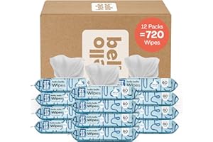 Hello Bello Extra Gentle Unscented Baby Wipes, Plant Based, Made with 99% Water and Aloe for Babies and Kids, 720 Count