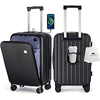 Amazon.com | BISON DENIM 20 Inch Carry On Luggage, PC Lightweight